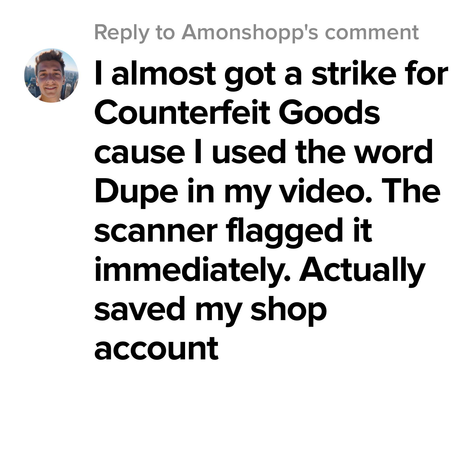 testimonial screenshot